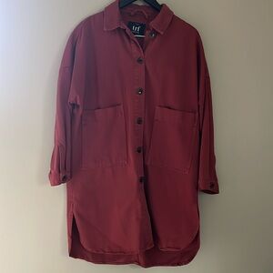 Zara TRF Oversized Denim Shirt Jacket